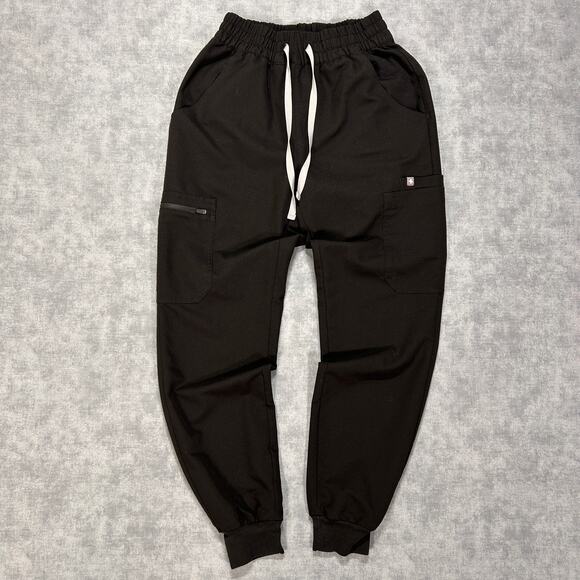 Figs Pants - FIGS Zamora Jogger Scrub Pants Black medical work womens size XS